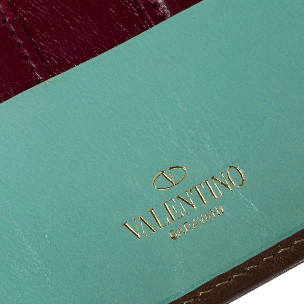 Valentino - Portefeuille continental tricolore en toile et cuir en vente 1