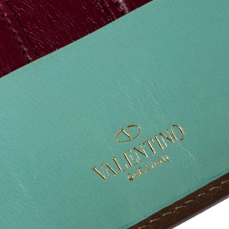 Valentino Tri Color Canvas and Leather Continental Wallet For Sale 4