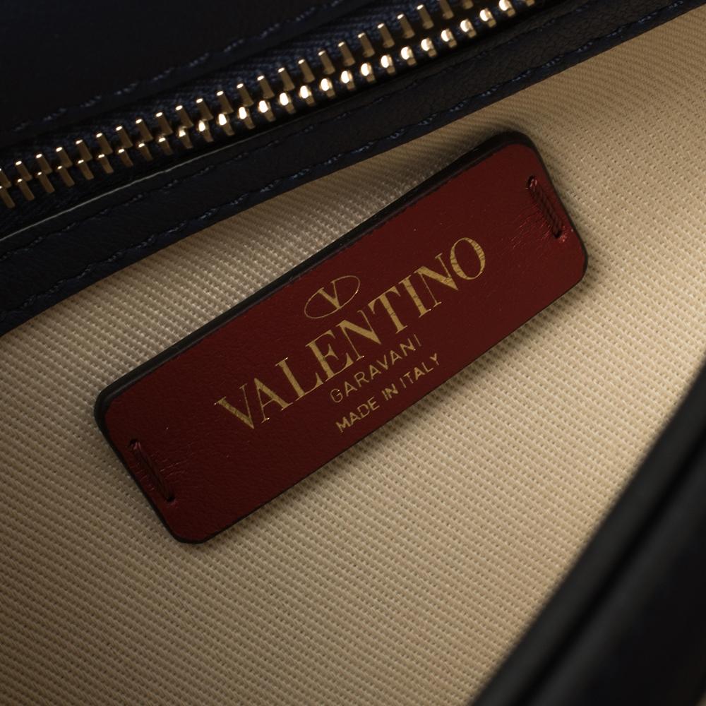 Valentino Tri Color Chevron Leather Rockstud Motif Wristlet Clutch 4