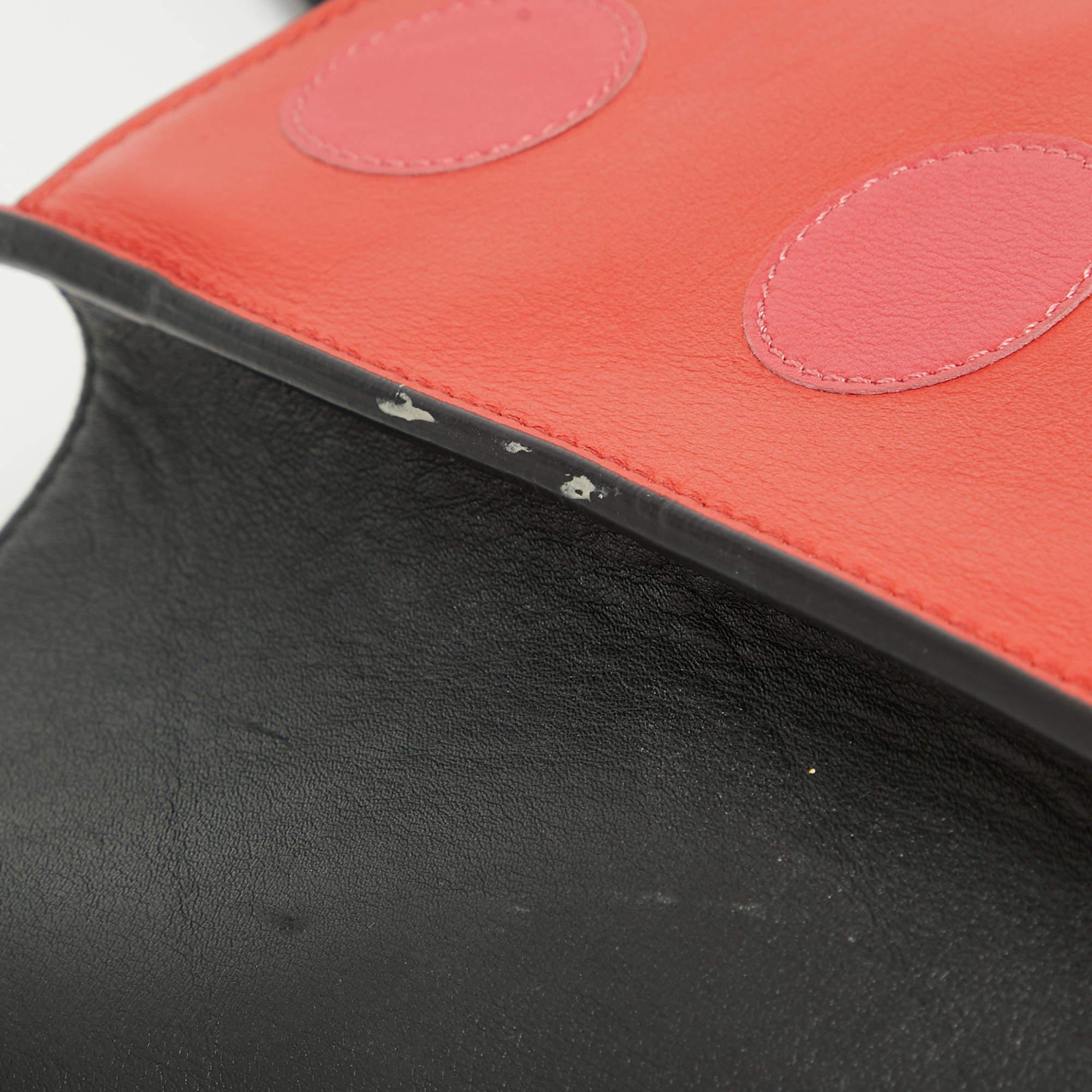 Valentino Tri Color Polka Dot Leather Carmen Shopper Tote In Good Condition For Sale In Dubai, Al Qouz 2