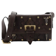 Valentino Tribal Flap Bag Embellished Leather Small