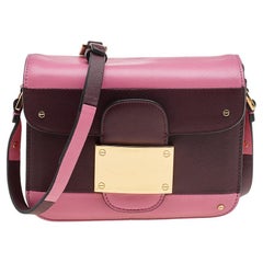 Valentino Tricolor Leather Rivet Shoulder Bag
