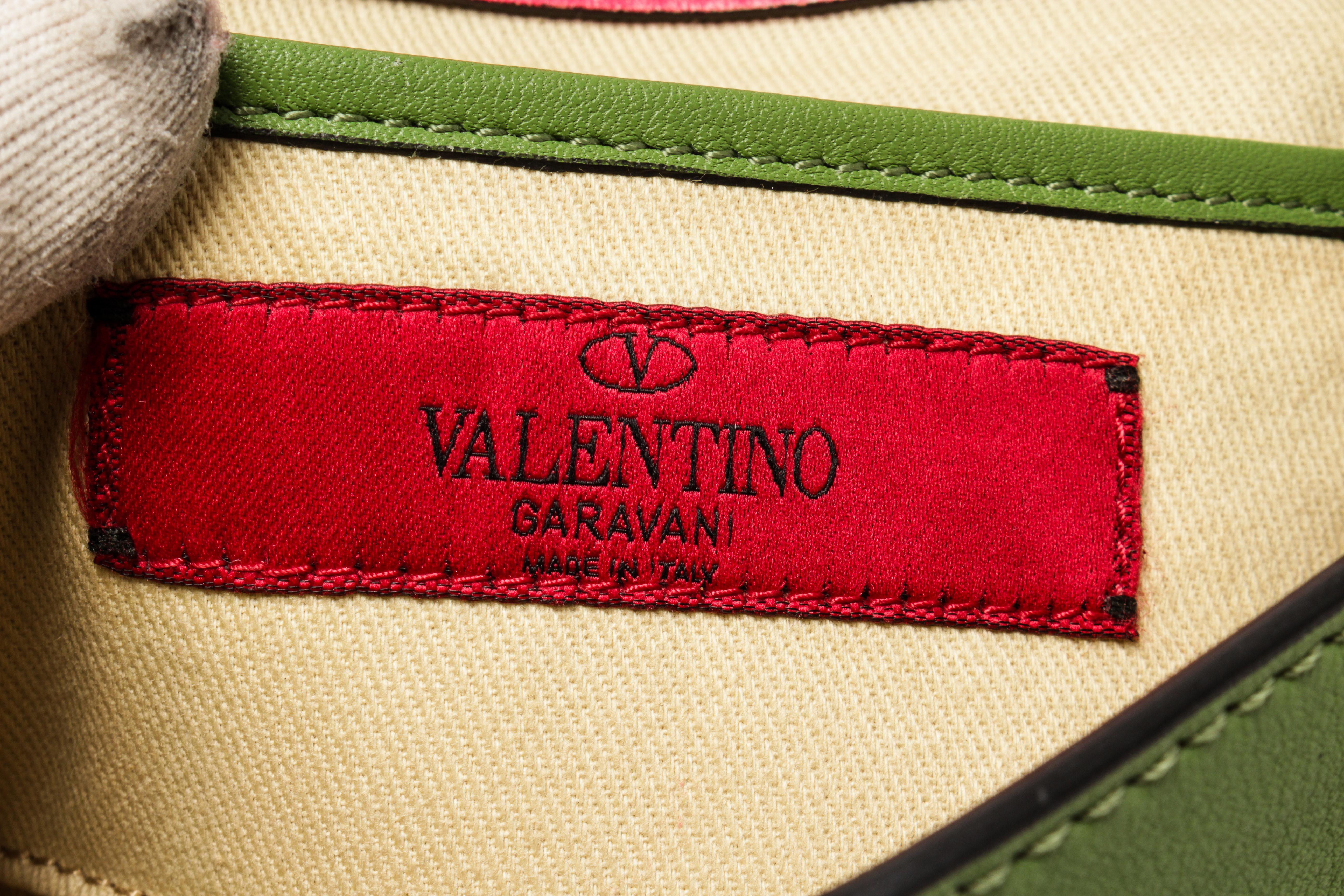 Valentino Tricolor Leather Rockstud Flip Lock Flap Mini Bag For Sale 2