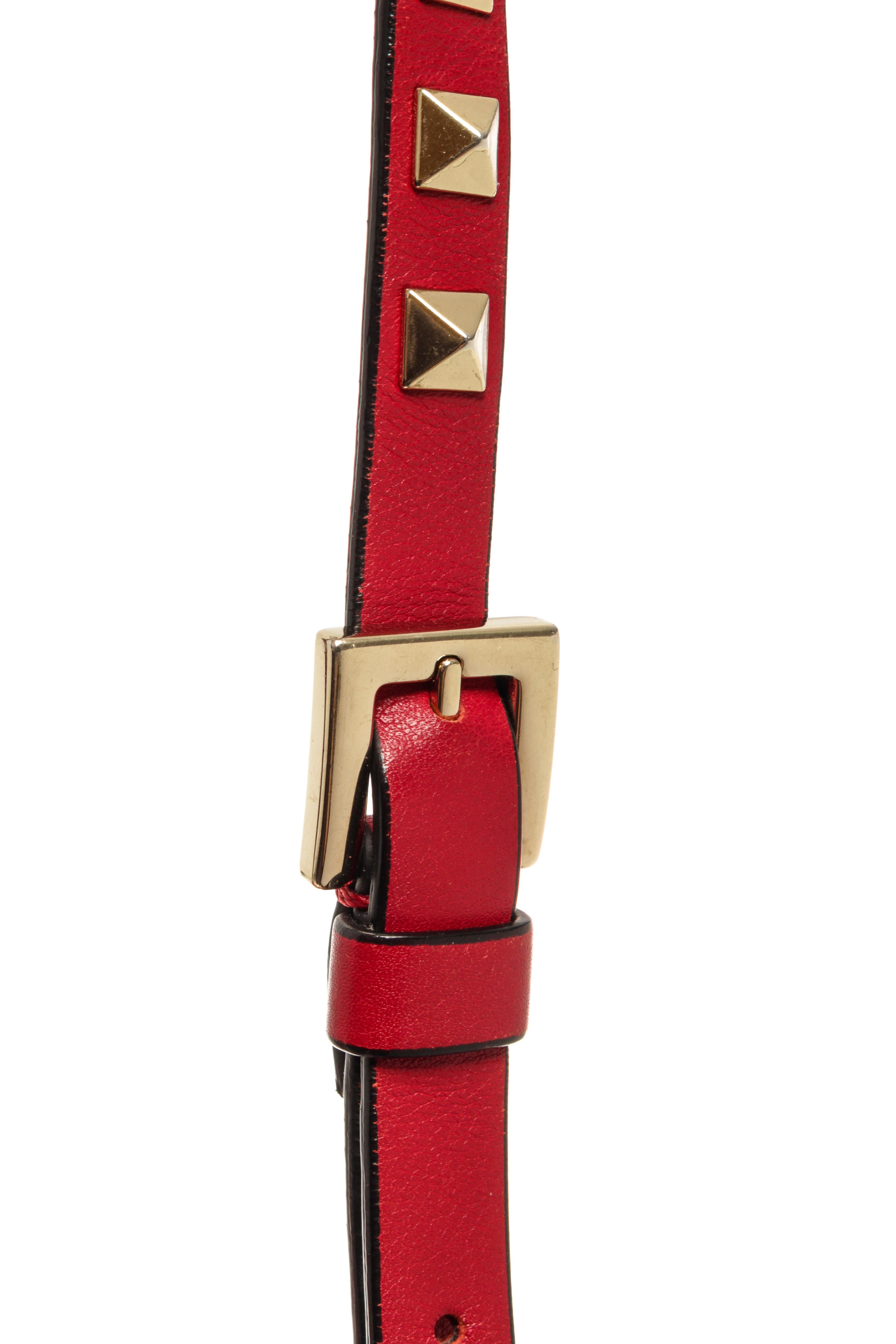 Valentino Tricolor Leather Rockstud Flip Lock Flap Mini Bag For Sale 4