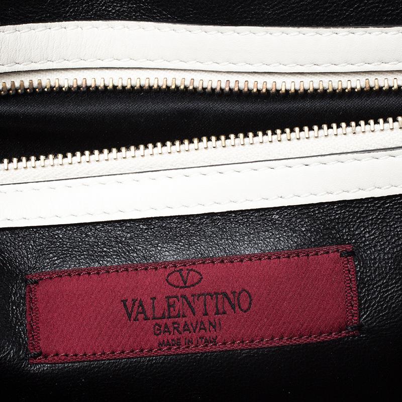 Valentino Tricolor Leather Rockstud Medium Glam Lock Flap Bag 3