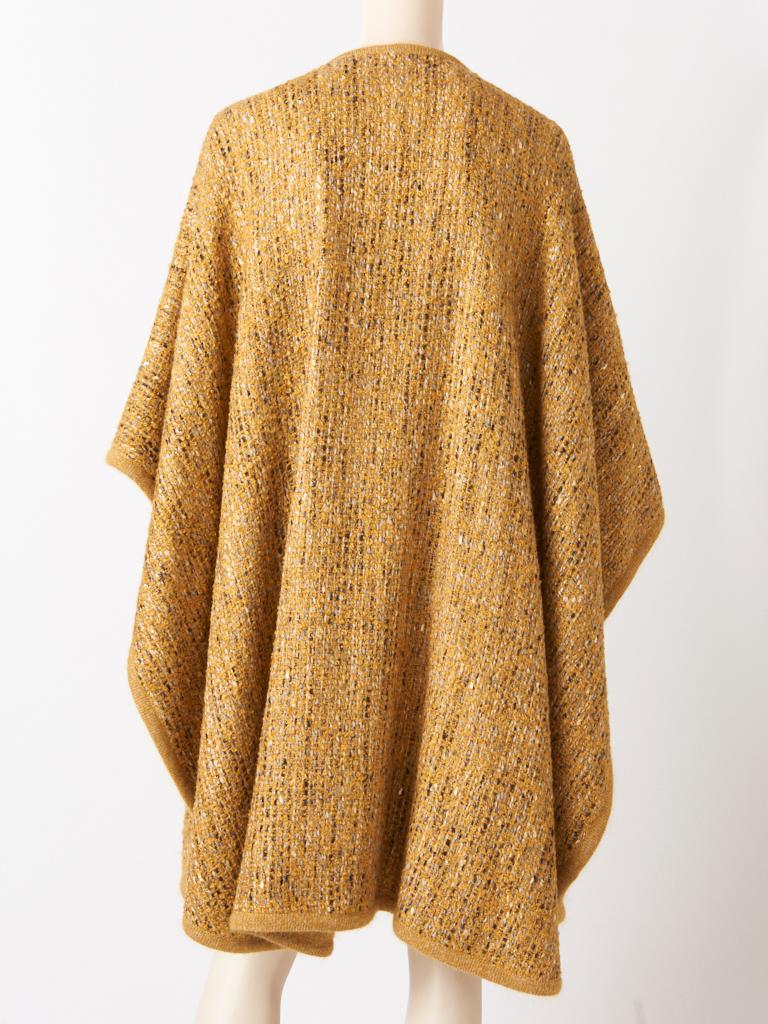 Women's Valentino Tweed and Wool Knit Poncho/Cape