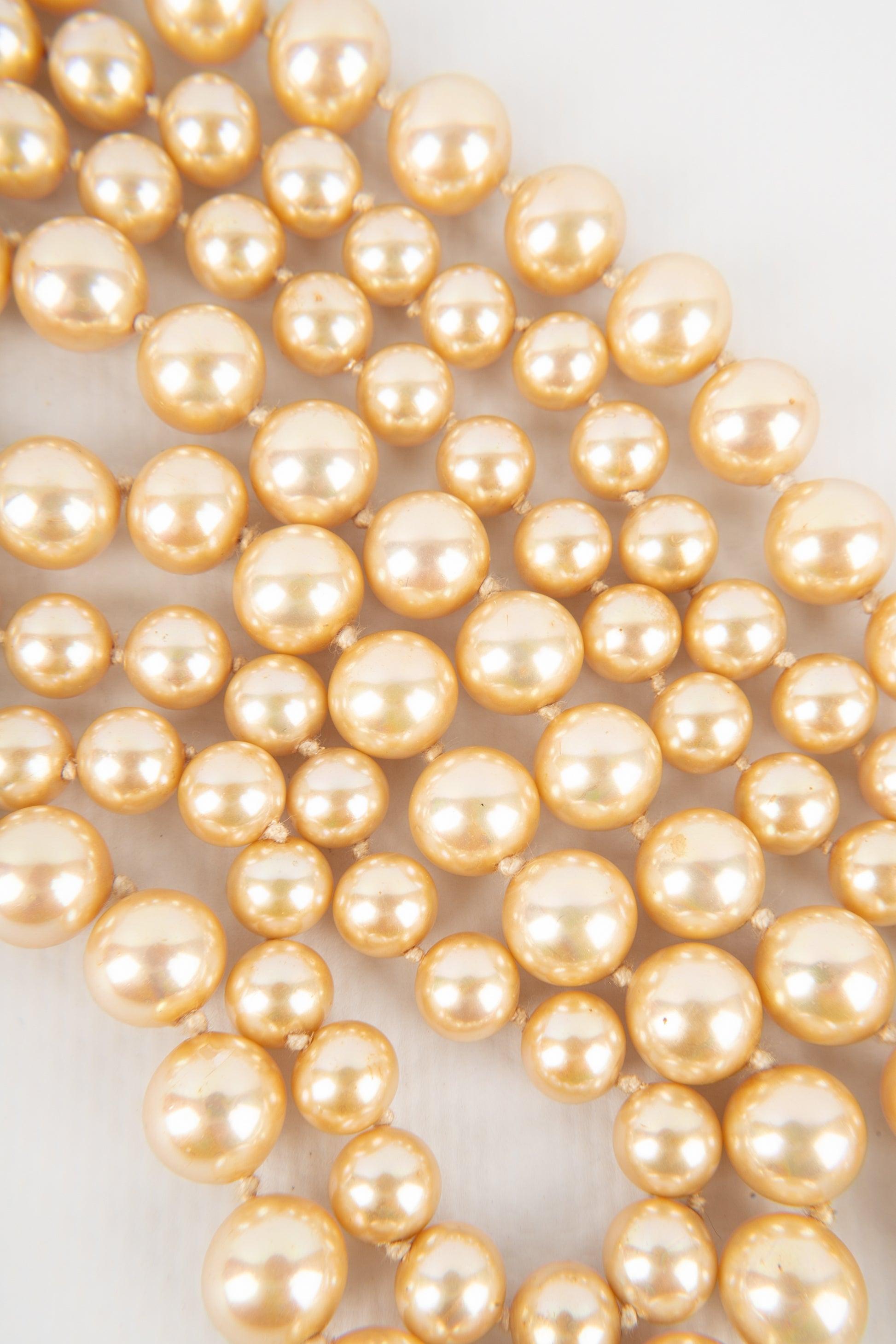 Valentino Two-Row Costume Pearl Necklace, 1980s For Sale 1