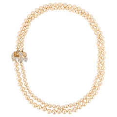 Valentino Two-Row Costume Pearl Necklace, 1980s