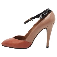 Valentino Two Tone Leather Mary Jane Pumps Size 37