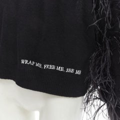 VALENTINO UNDERCOVER Wrap Me Free Me See Me Pullover aus Wolle und Kaschmir mit Federn XS