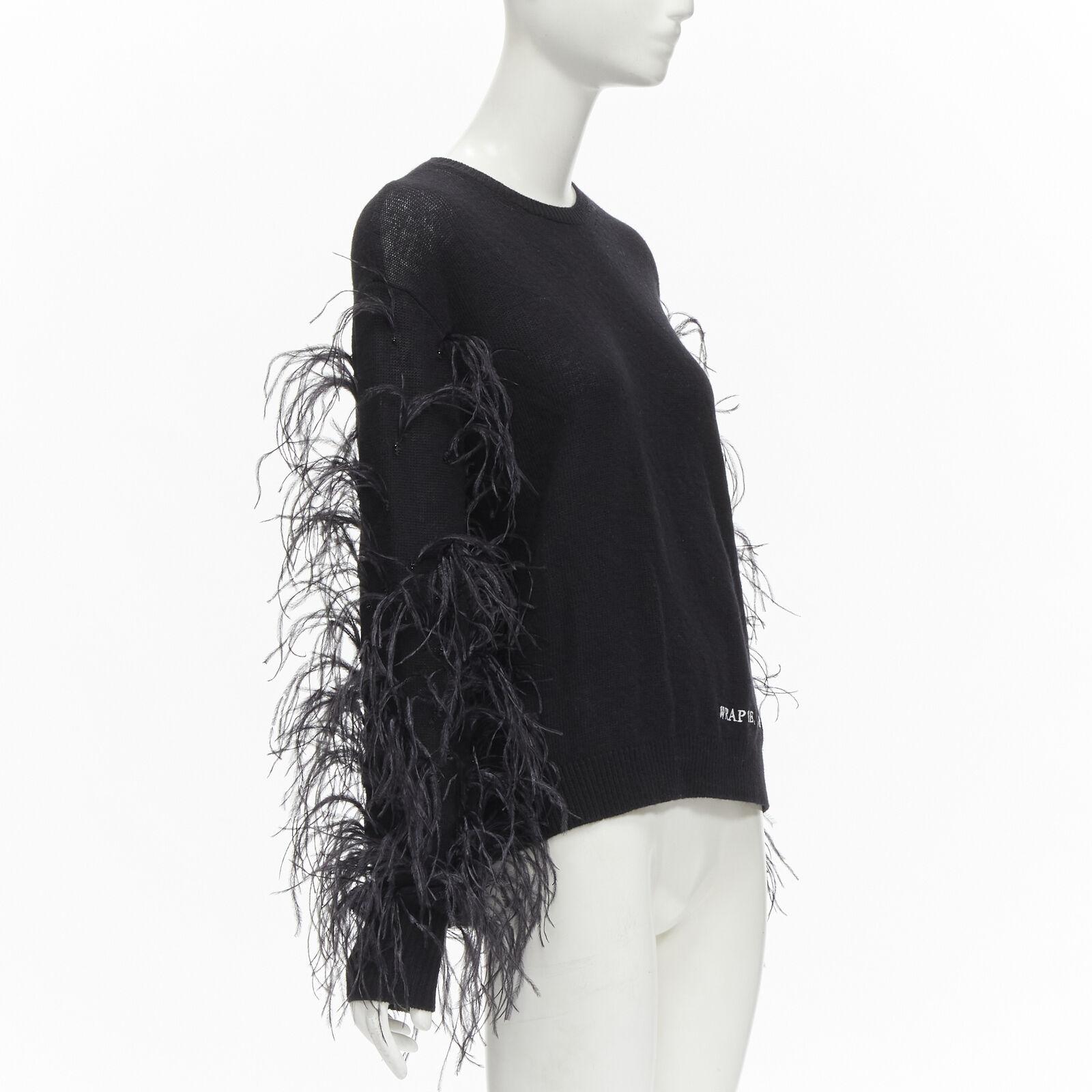Women's VALENTINO UNDERCOVER wool cashmere feather Wrap Me Free Me See Me sweater XS For Sale