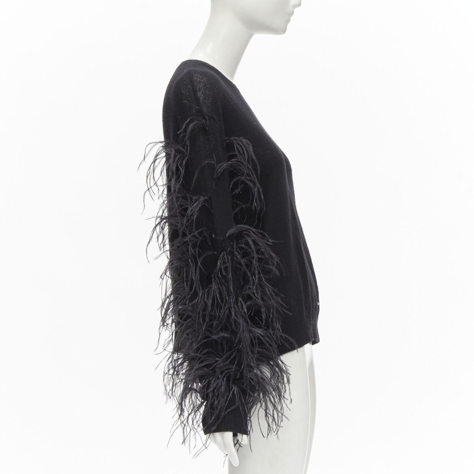 VALENTINO UNDERCOVER wool cashmere feather Wrap Me Free Me See Me sweater XS For Sale 1