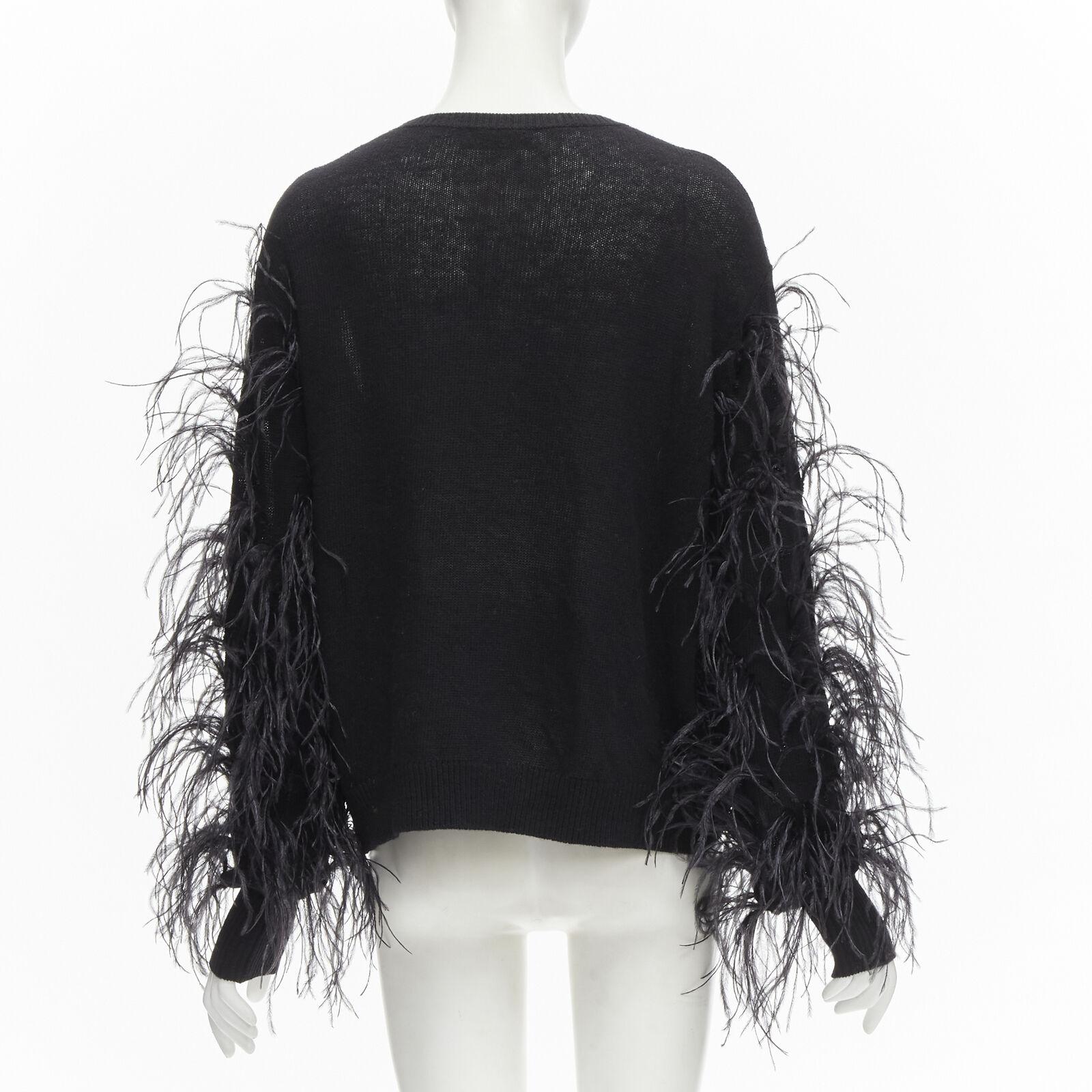 VALENTINO UNDERCOVER wool cashmere feather Wrap Me Free Me See Me sweater XS For Sale 2
