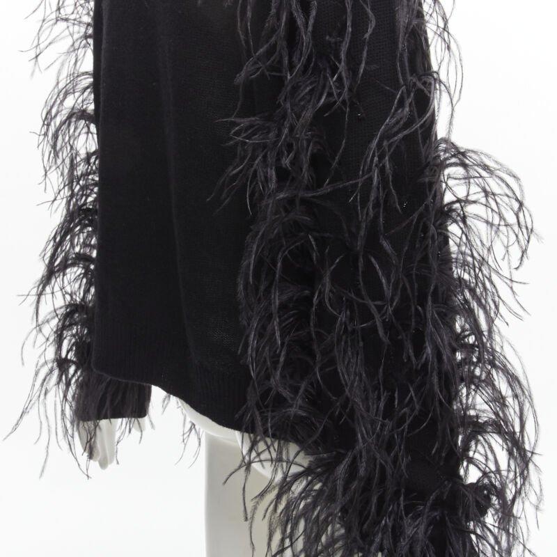 VALENTINO UNDERCOVER wool cashmere feather Wrap Me Free Me See Me sweater XS For Sale 3