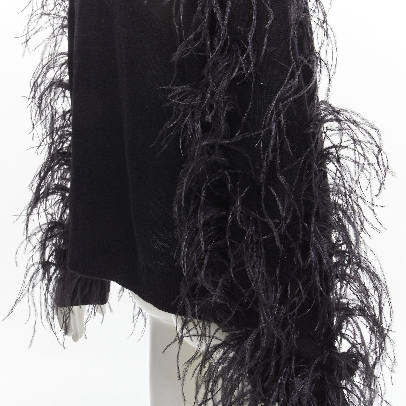 VALENTINO UNDERCOVER wool cashmere feather Wrap Me Free Me See Me sweater XS For Sale 4