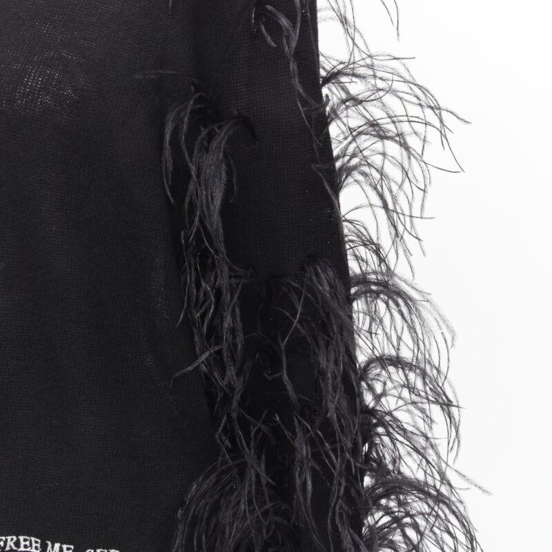 VALENTINO UNDERCOVER wool cashmere feather Wrap Me Free Me See Me sweater XS For Sale 4