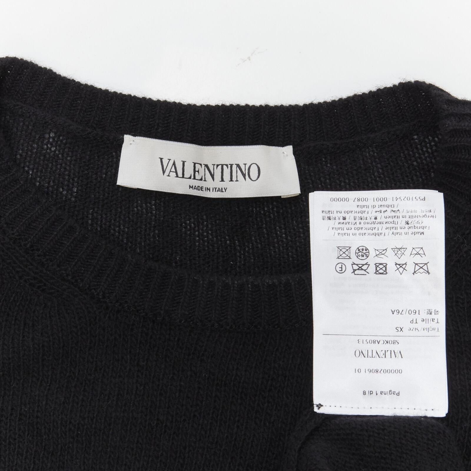 VALENTINO UNDERCOVER wool cashmere feather Wrap Me Free Me See Me sweater XS For Sale 6