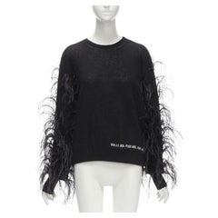 VALENTINO UNDERCOVER Wrap Me Free Me See Me Pullover aus Wolle und Kaschmir mit Federn XS