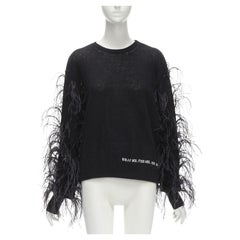 Vintage VALENTINO UNDERCOVER wool cashmere feather Wrap Me Free Me See Me sweater XS