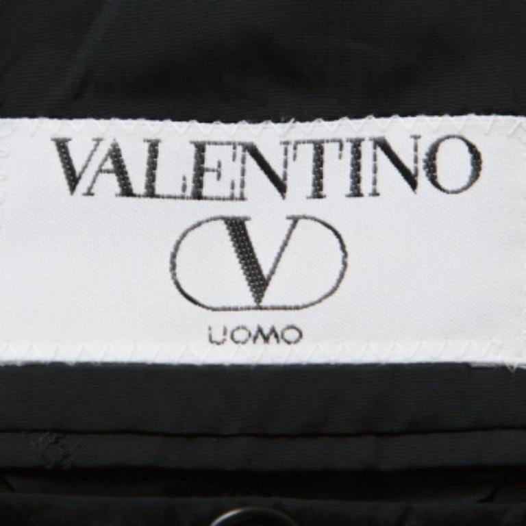 Valentino Uomo Black Wool Double Breasted Blazer XL In condizioni ottime in vendita a Dubai, Al Qouz 2