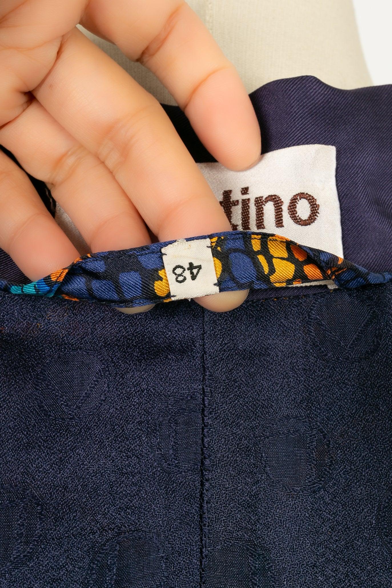 Valentino Uomo Long Kimono in silk printed with mosaic For Sale 4