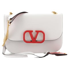 Valentino V-Lock Shoulder Bag Leather Small