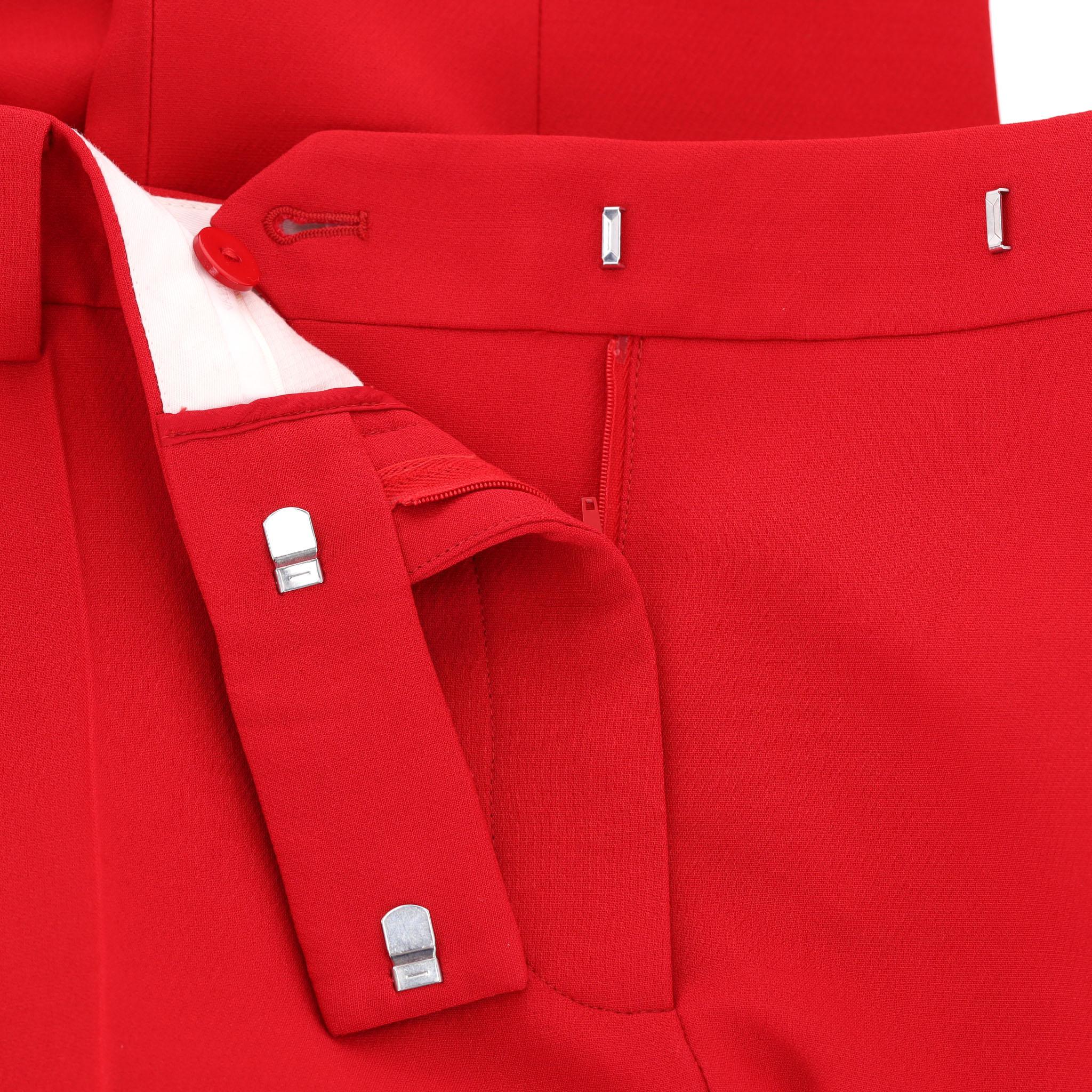 Valentino 'V' Logo-Kette Hose mit geradem Bein aus Wolle und Seide im Angebot 1