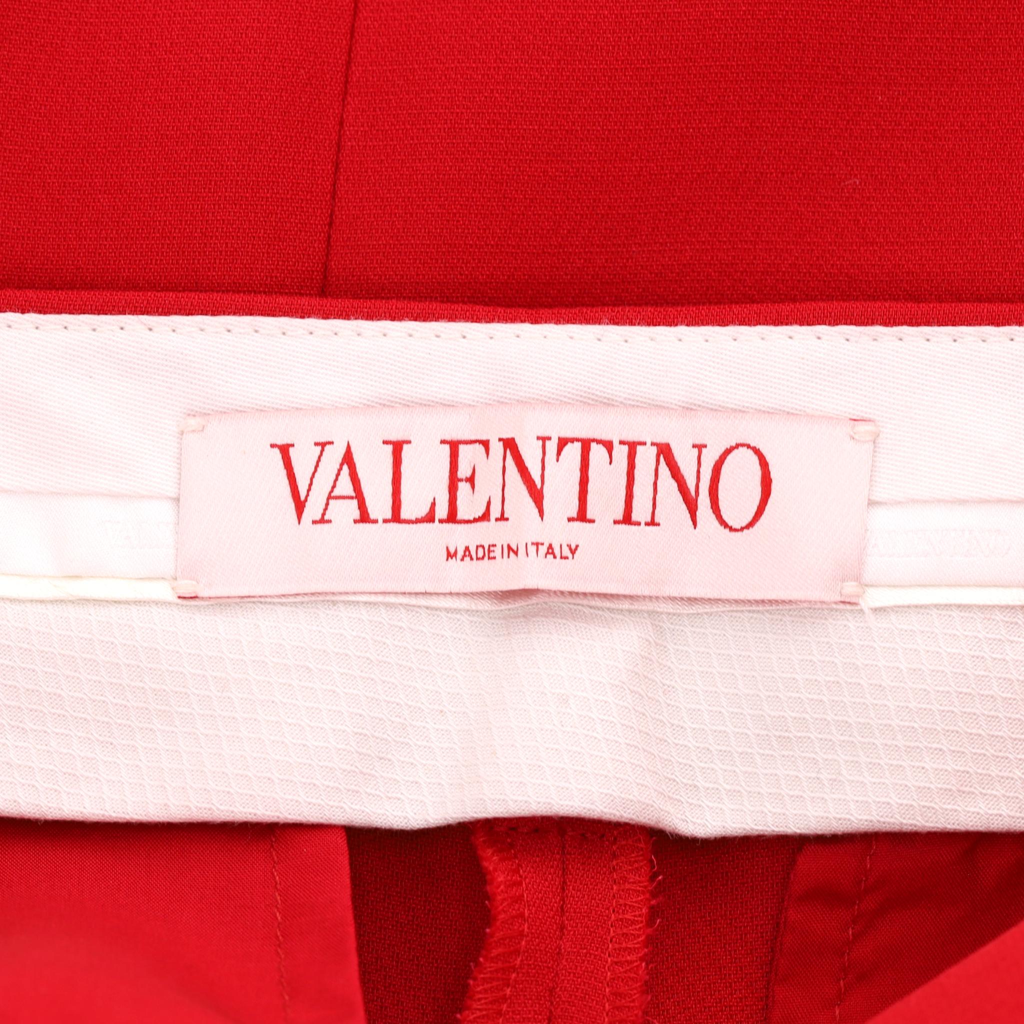 Valentino 'V' Logo-Kette Hose mit geradem Bein aus Wolle und Seide im Angebot 3