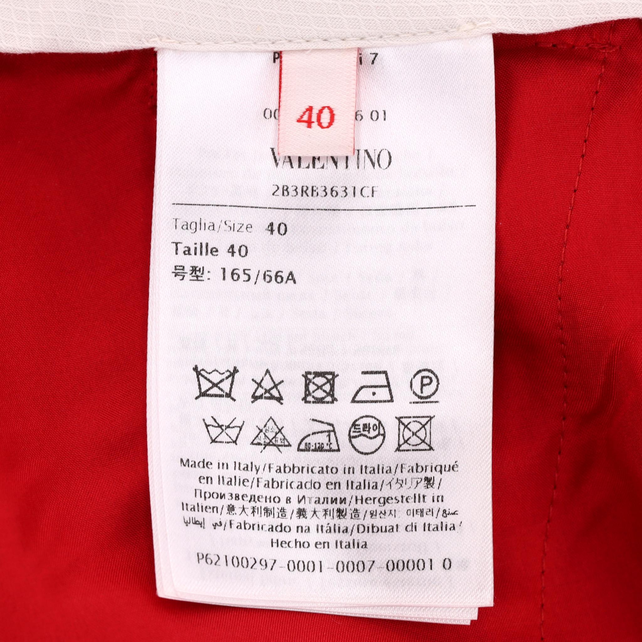 Valentino 'V' Logo-Kette Hose mit geradem Bein aus Wolle und Seide im Angebot 4