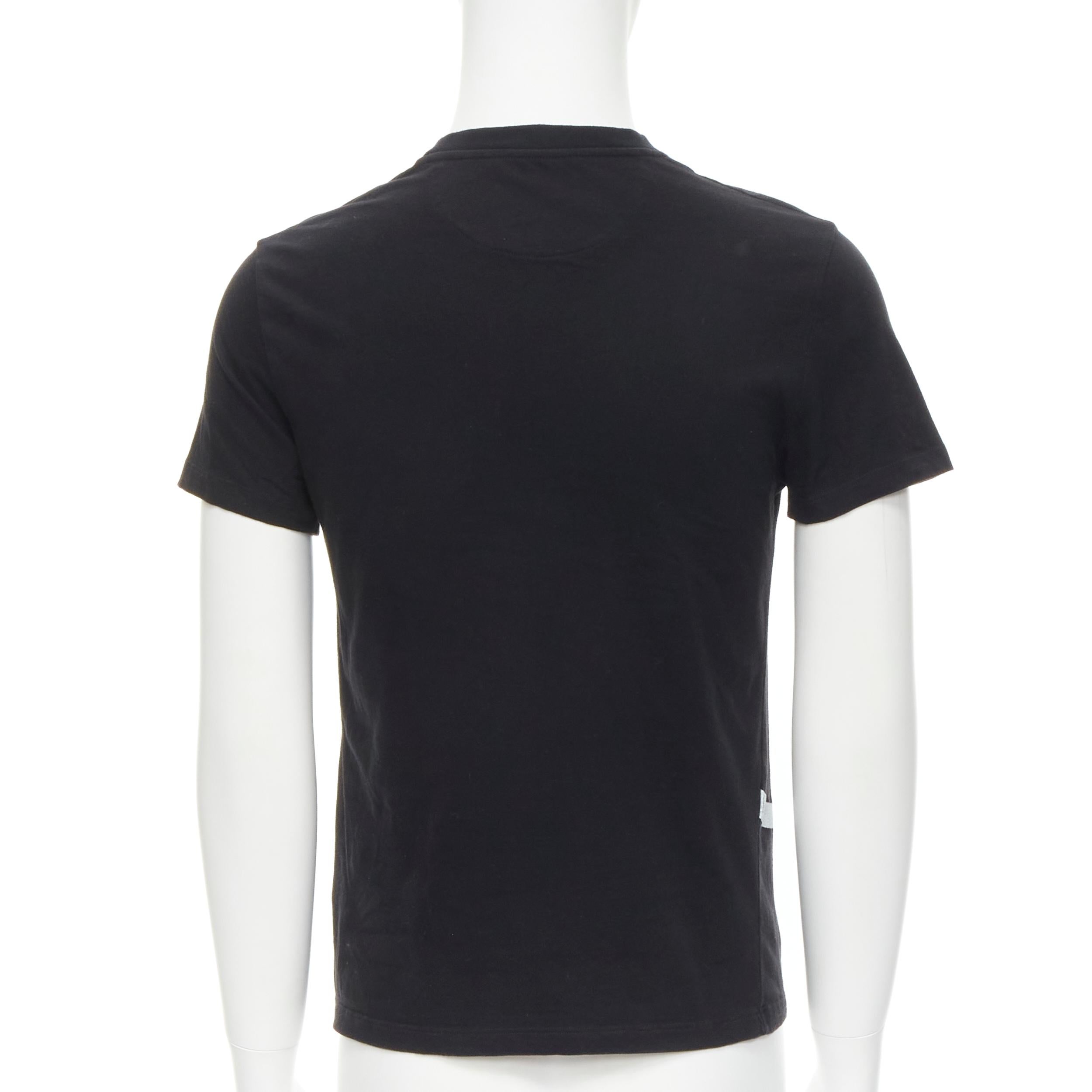 VALENTINO V Logo graphic print black white short sleeve tshirt  S 1