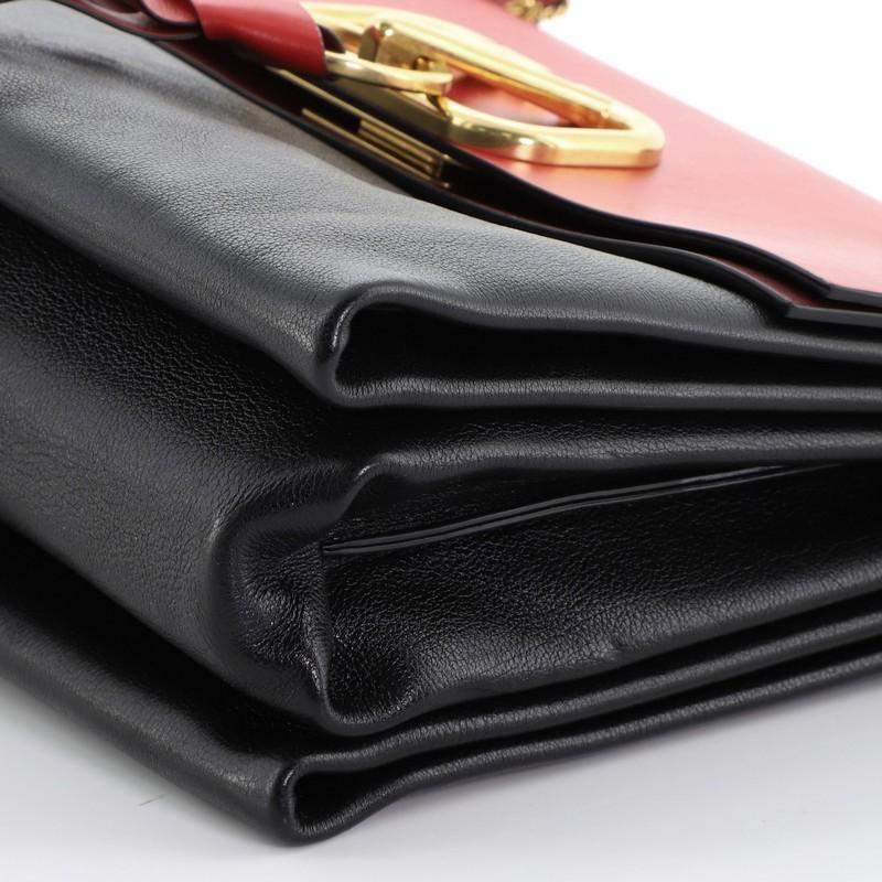 Women's Valentino V-Ring Shoulder Bag Leather Medium