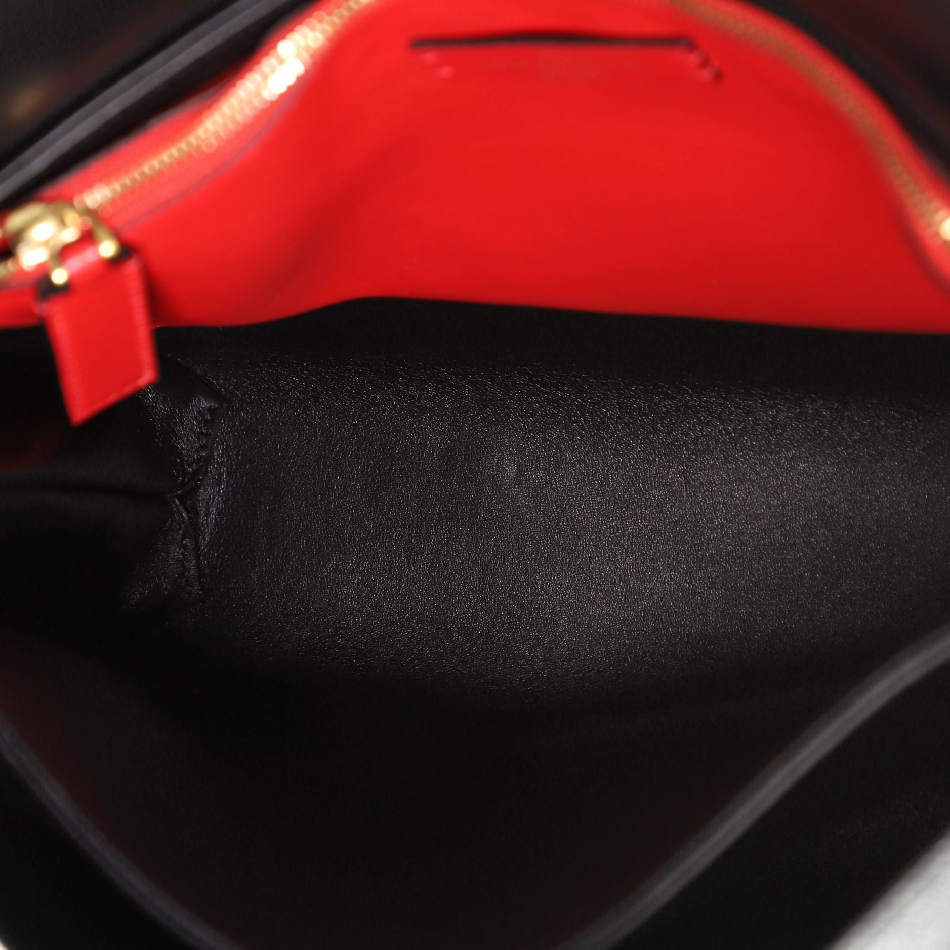 Valentino V-Ring Shoulder Bag Leather Medium 1