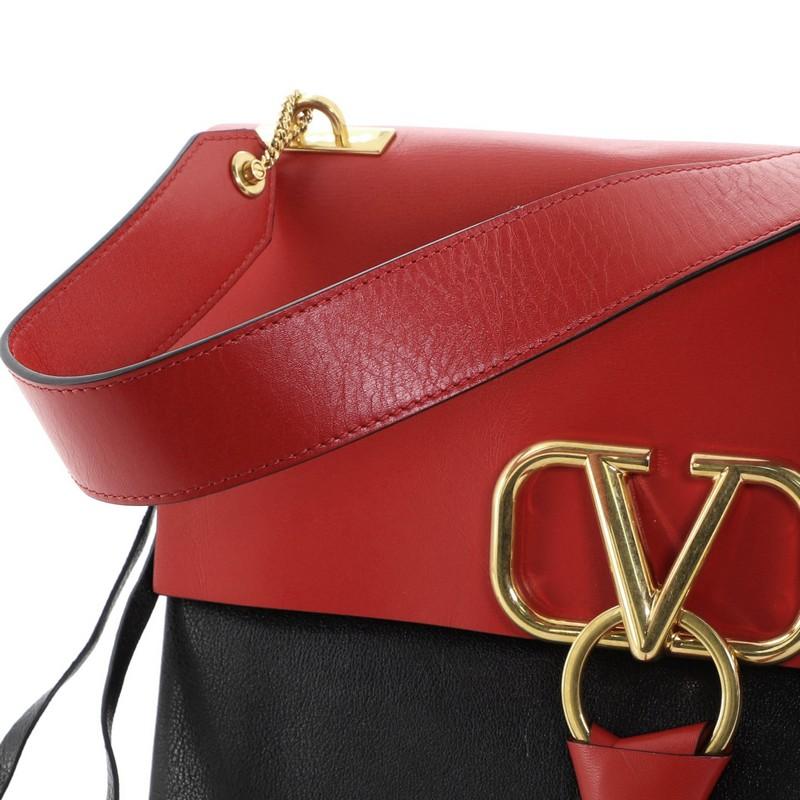 Valentino V-Ring Shoulder Bag Leather Medium 1