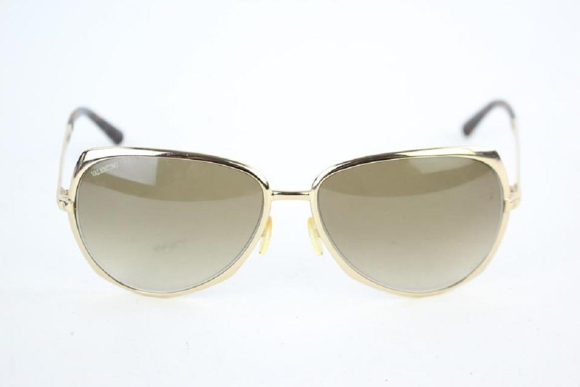 VALENTINO V114S Women's Gold Aviator Sunglasses12MK0927 6