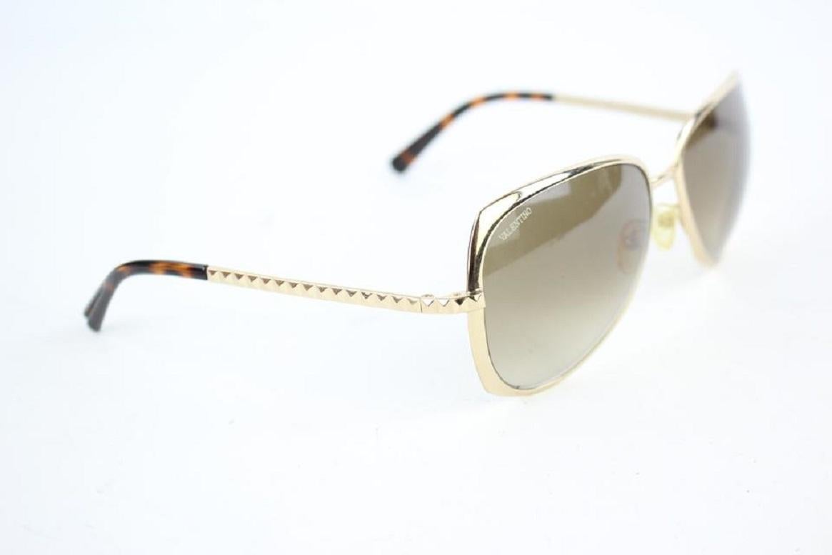 VALENTINO V114S Women's Gold Aviator Sunglasses12MK0927 1
