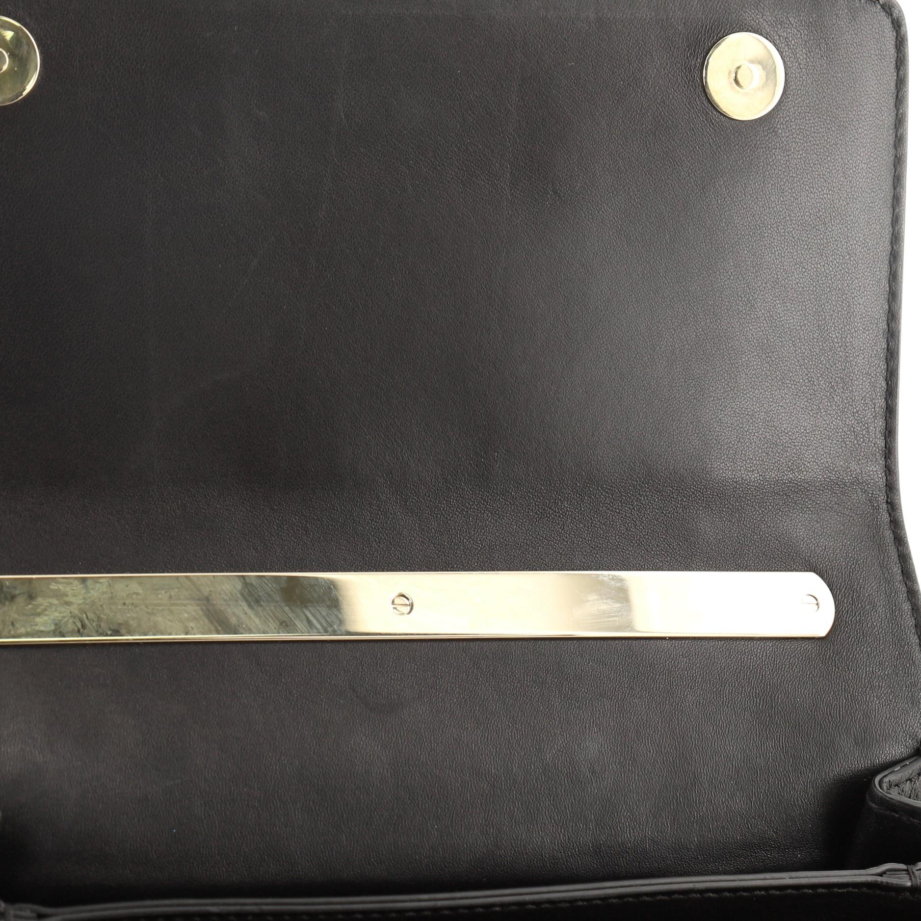 Valentino Va Va Voom Clutch Crystal Embellished Suede Medium 3