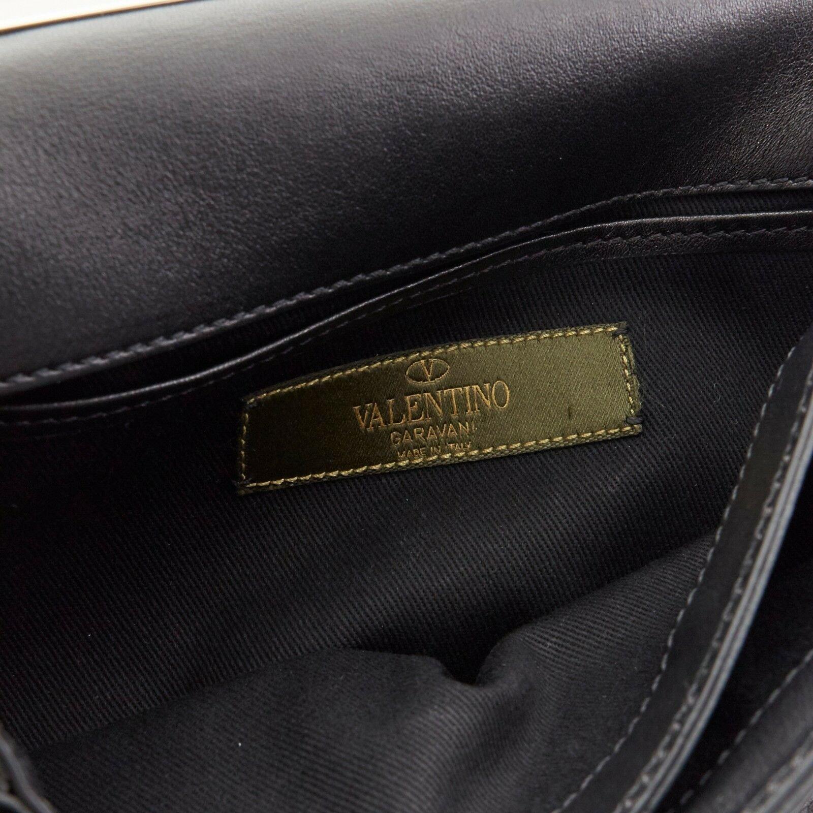 VALENTINO Va Va Voom crystal camouflage black Rockstud clutch shoulder bag 5