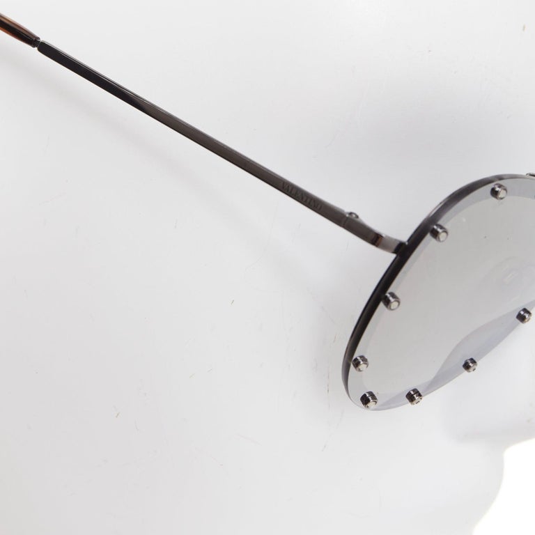 VALENTINO VA2013 58cm crystal stud mirror silver pilot aviator sunglasses VALENTINO VA2013 58cm crystal stud mirror silver pilot  main image 2