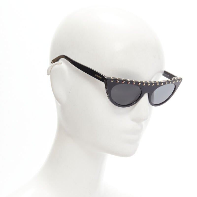 ENTINO VA4018 Sonnenbrille mit Nieten aus schwarzem Gold mit Nieten (Grau) im Angebot