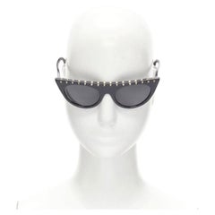 VALENTINO VA4018 Rockstud black gold studded cateye sunglasses