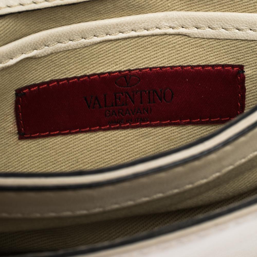 Valentino Vanilla Leather Mini Va Va Voom Chain Clutch 4