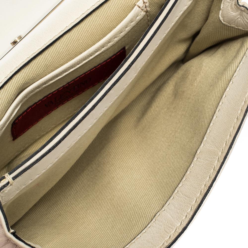 Valentino Vanilla Leather Mini Va Va Voom Chain Clutch 5