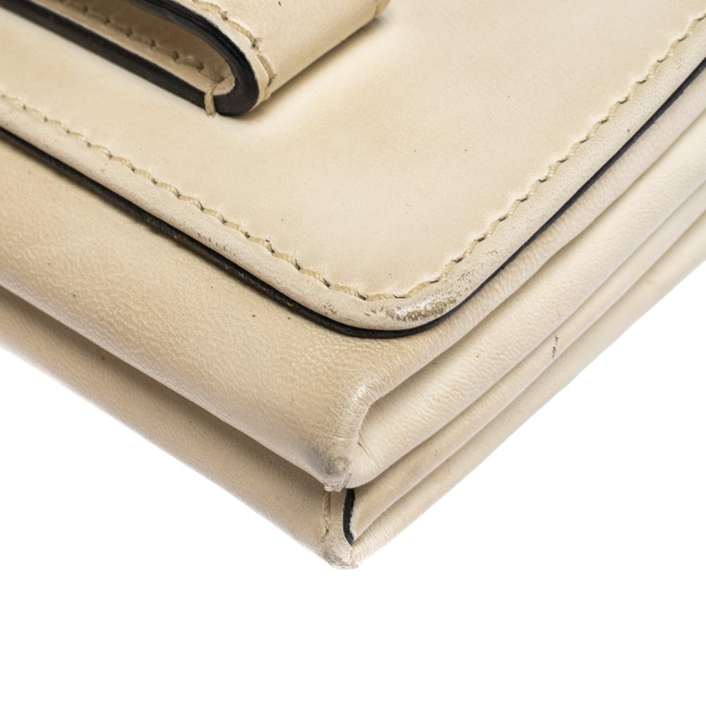 Valentino Vanilla Leather Mini Va Va Voom Chain Clutch 1