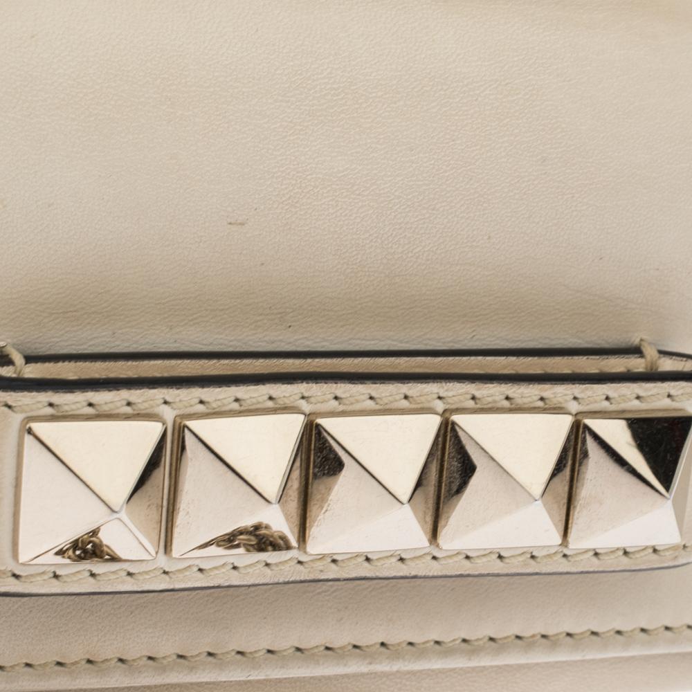 Valentino Vanilla Leather Mini Va Va Voom Chain Clutch 3