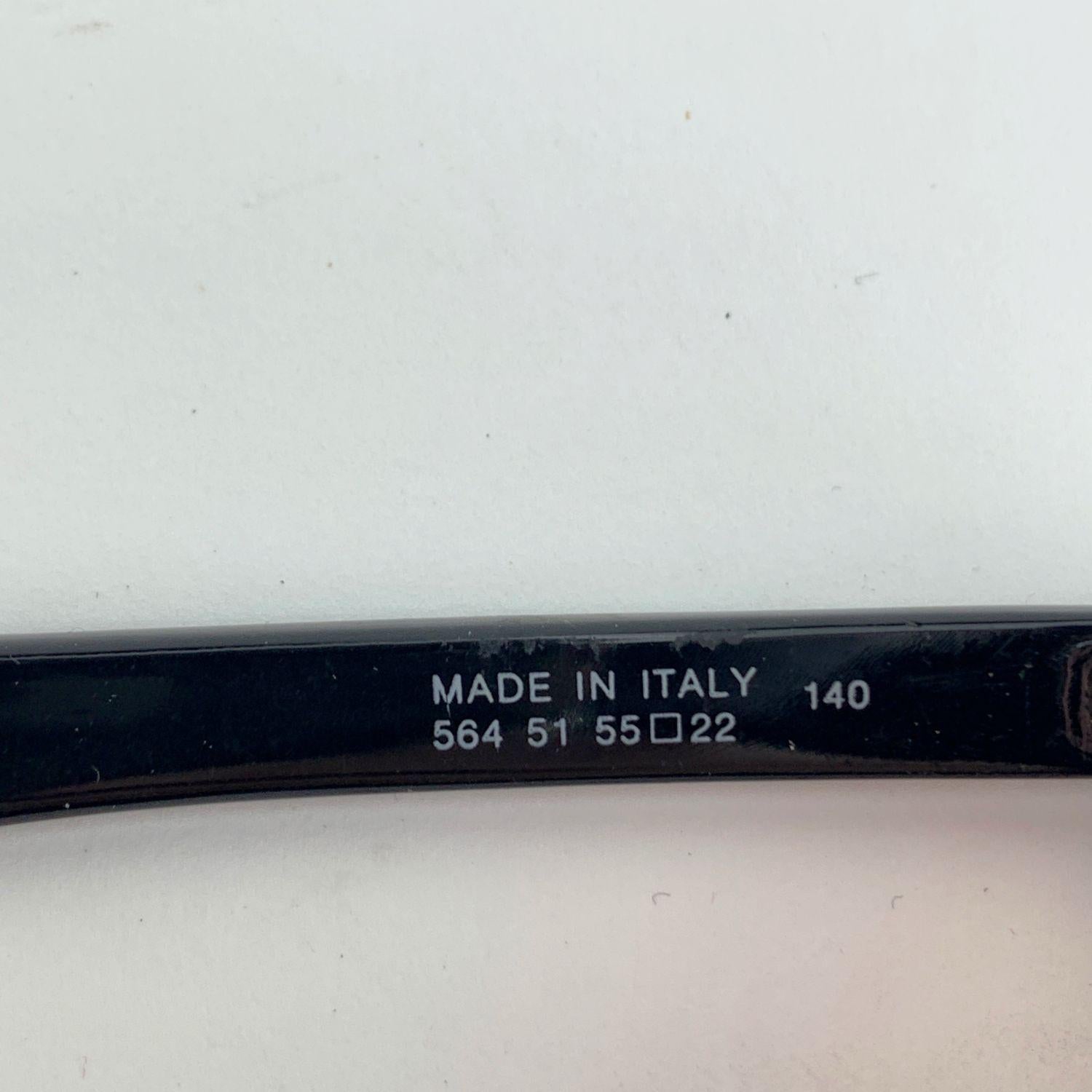 Brown Valentino Vintage Black Acetate Classic Sunglasses 564 55/22 140 mm