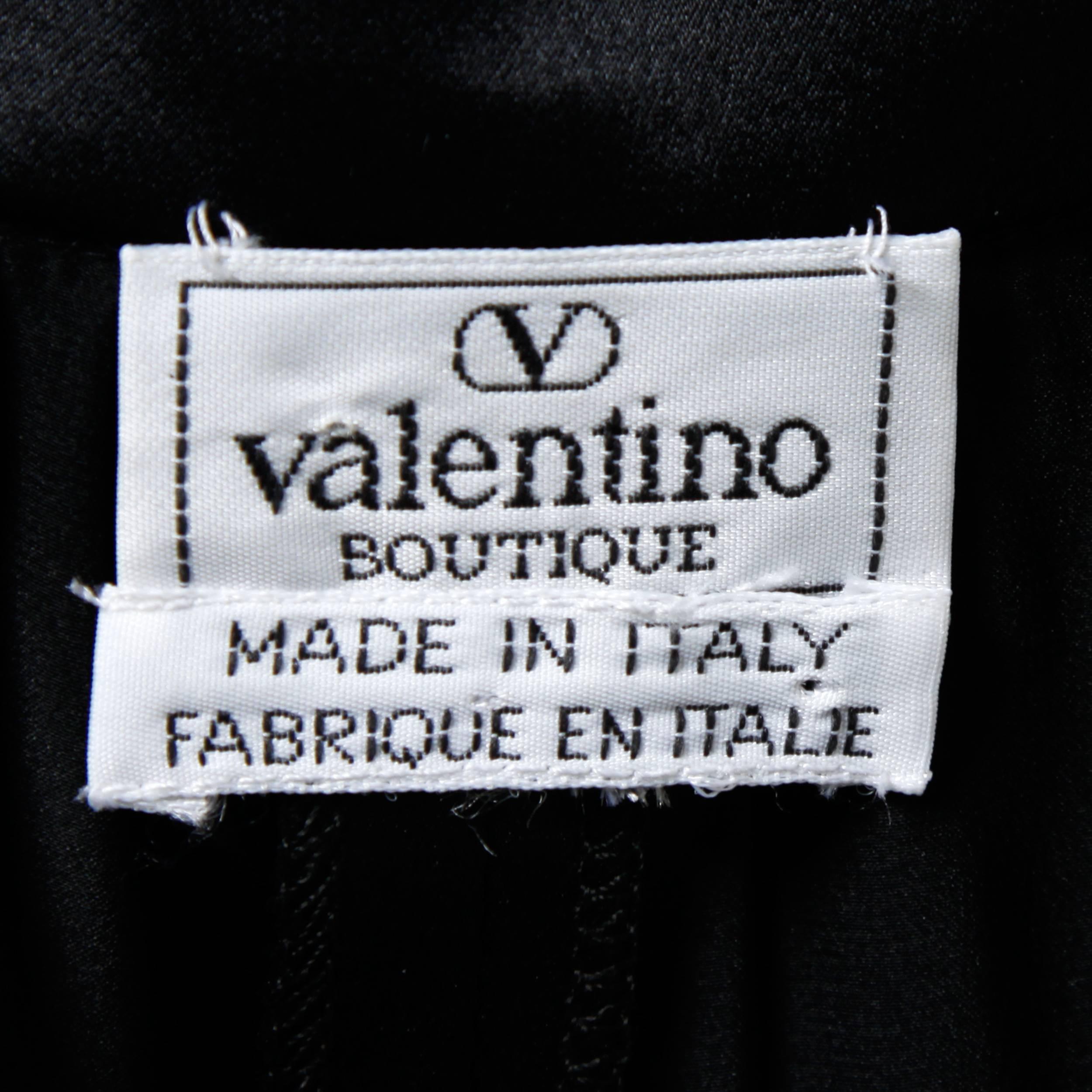 Pantalones Palazzo Vintage Valentino de gasa de seda negra y pierna ancha en Excelente estado para la venta en Sparks, NV