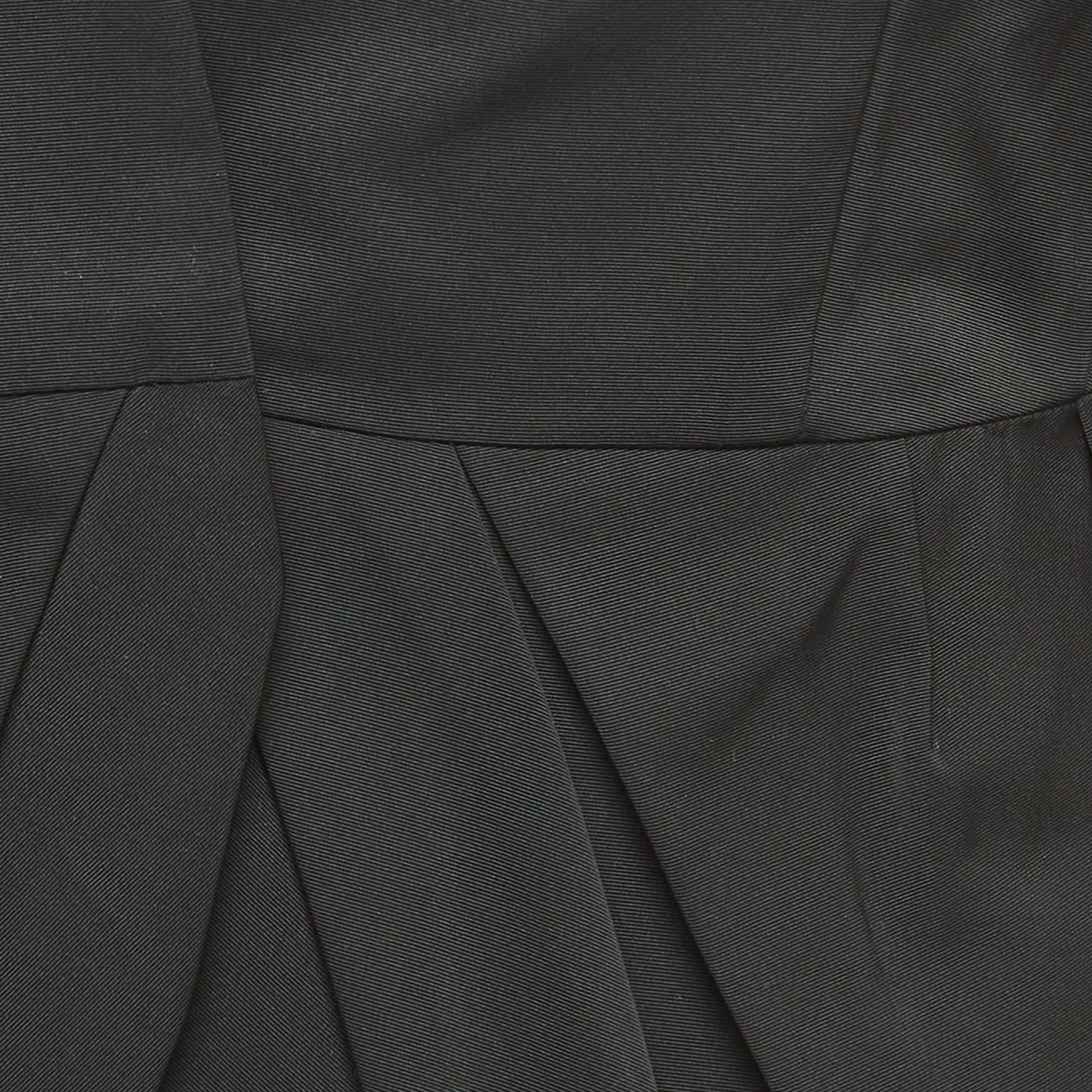 Valentino Vintage Black Synthetic Belted Jacket M 1
