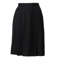 Valentino Vintage Classic Black Wool Skirt