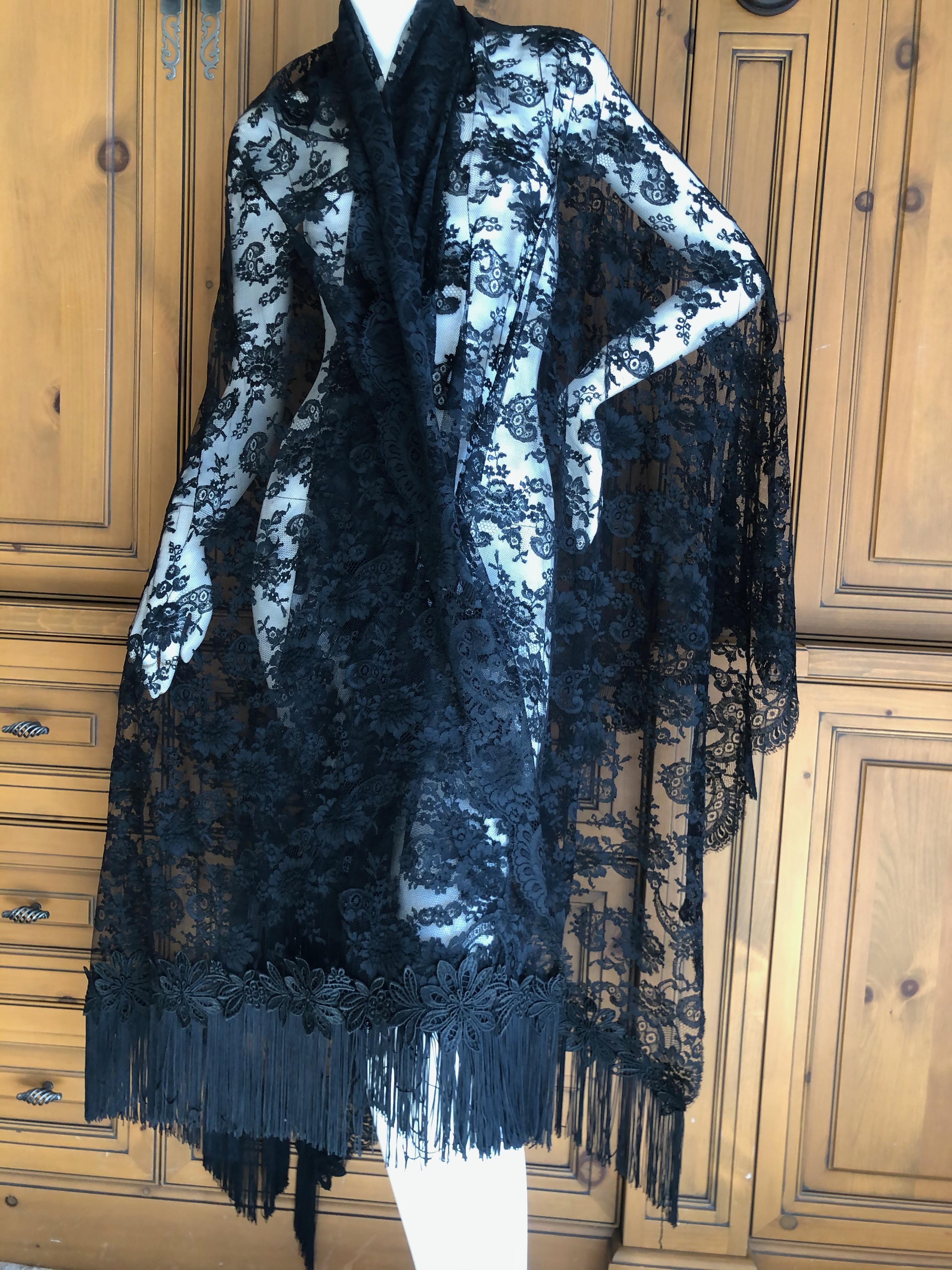 black lace shawl