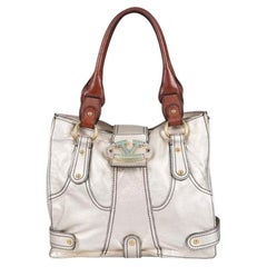 Valentino Vintage Gold Leather Shoulder Bag with Gold Hardware, Italy